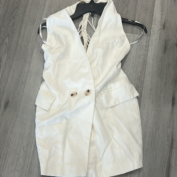 Sabina Musayev Lincoln Vest Dress in White Snow - Picture 13 of 16